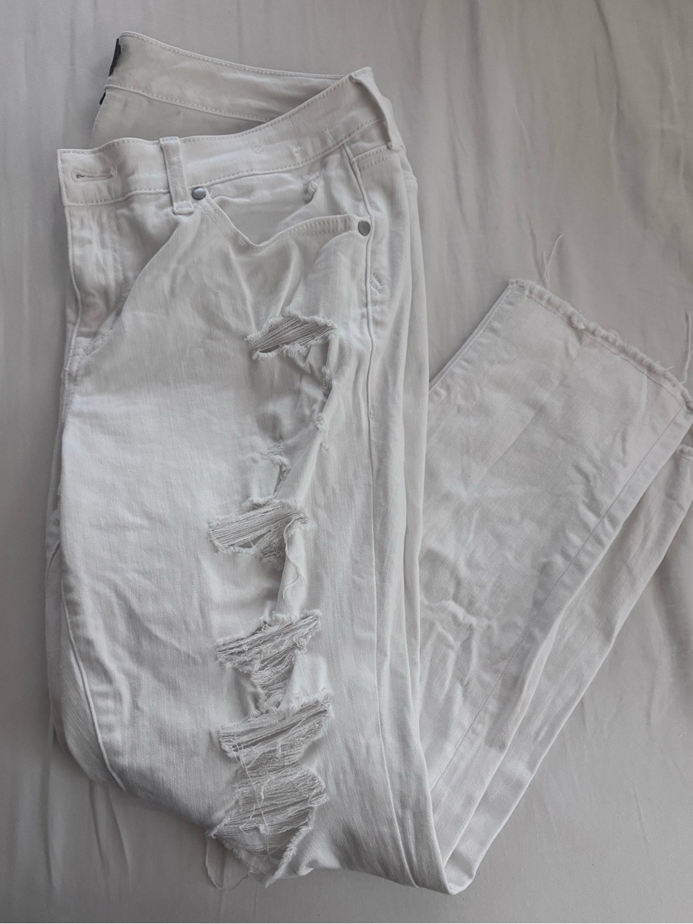 Torrid White Distressed Jeans